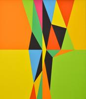 Jesse Jay McVicker Abstract Geometric Painting - Sold for $4,160 on 02-17-2024 (Lot 447).jpg